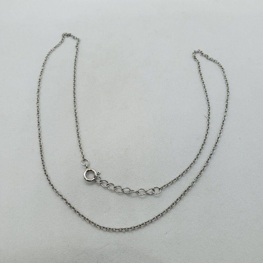 16 to 17" Sterling Silver Chain Adjustable Necklace 925